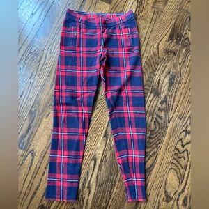Janie and Jack size 12 girls holiday plaid pants red blue perfect condition!